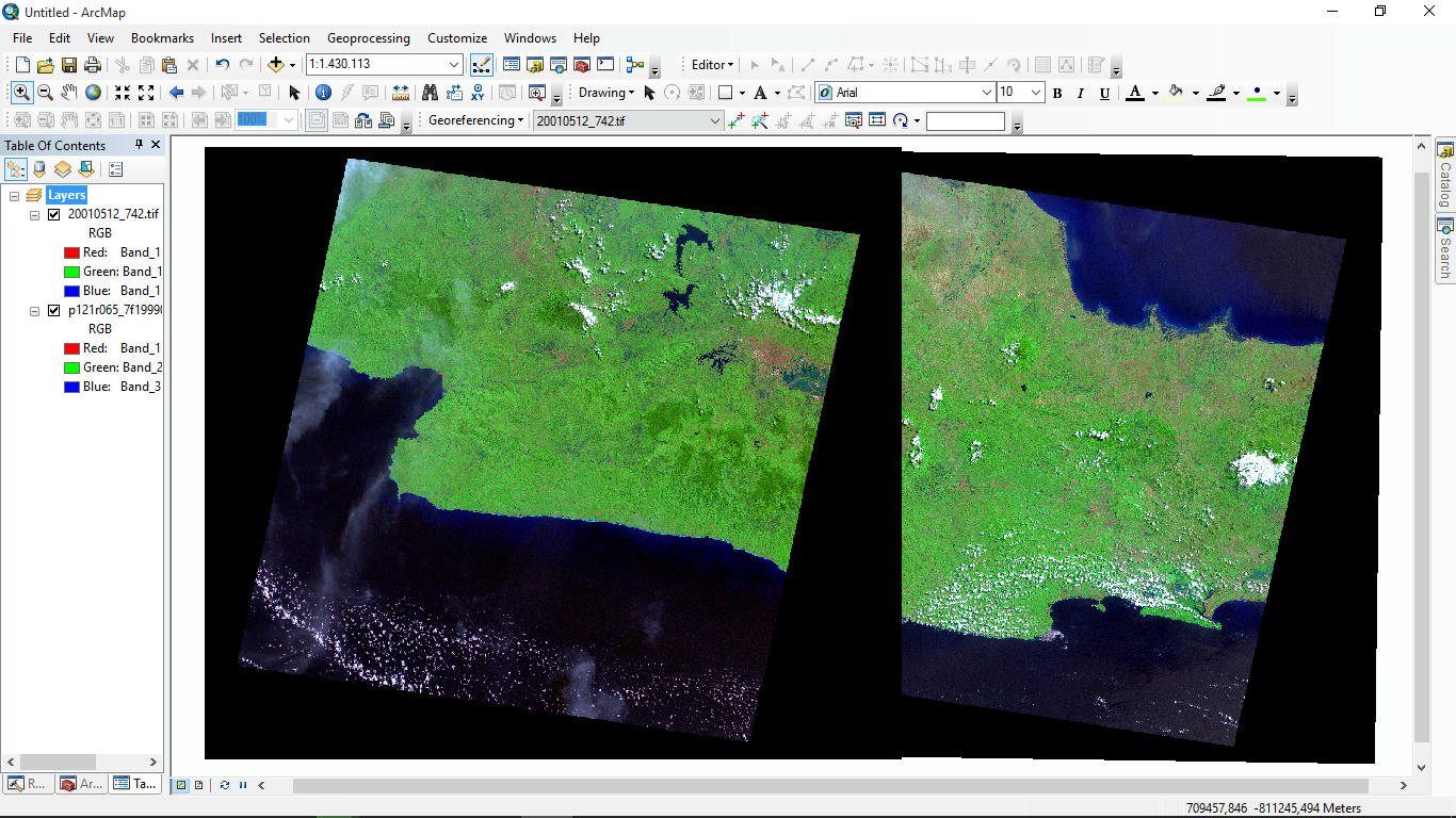 Mosaic Citra Landsat Menggunakan ArcGIS