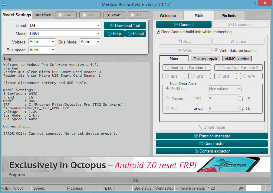 ERROR[001] Can not connect. No target device present [Solved] GSMForum