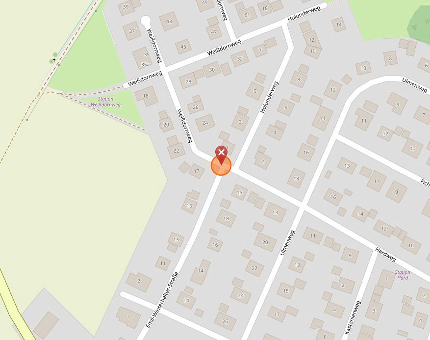 Screenshot von OpenStreetMap, Stand Juli 2023