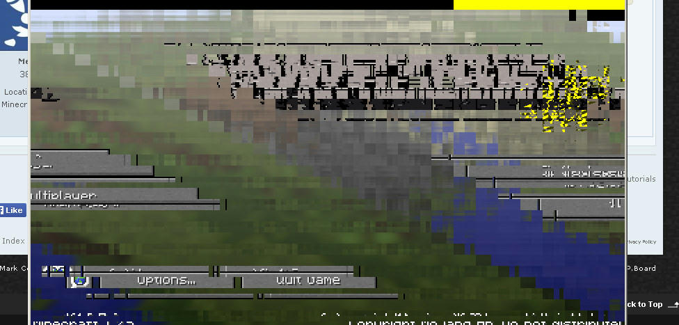 Main Menu Screen Jumbled up?! - Java Edition Support - Support ...