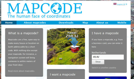 http://www.mapcode.com