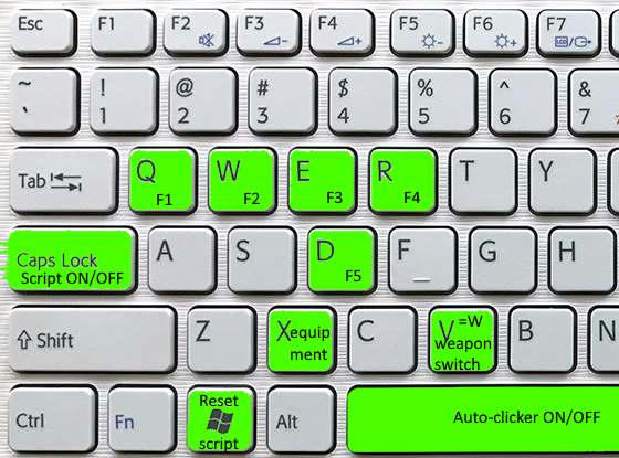 auto-clicker + custom keys AHK script - Diablo 1 HD Hellfire Mod