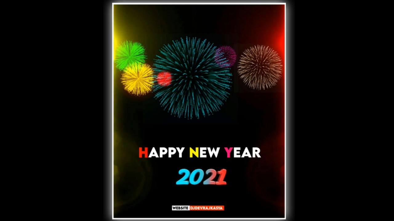 2021 Happy New Year Light Effect Full Screen Avee Player Template Download
