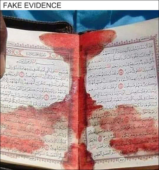 Blood on Quran