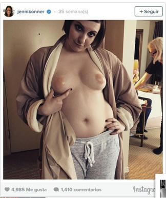 Los-pezones-falsos-de- Lena-Dunham -también-ofendieron-a-Instagram