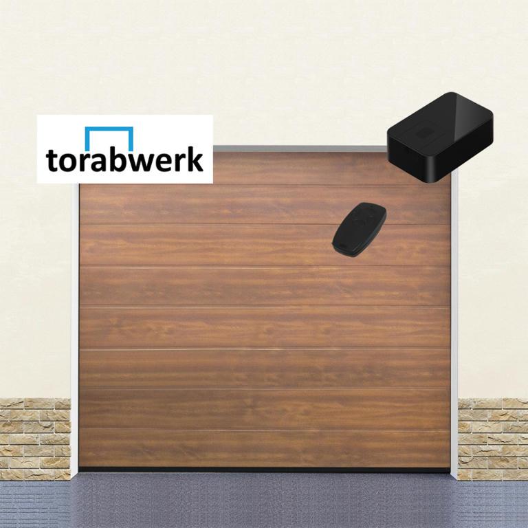 Garagentor Sektionaltor 40 mm ISO-40 M-Sicke Satin Grey + Motor + 2