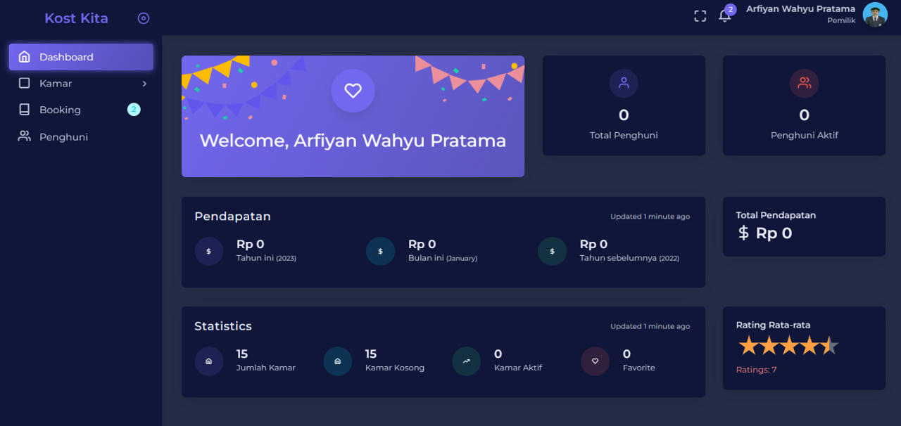 Source Code Aplikasi Pencarian Kost dan Apartement Laravel