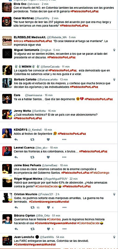 Algunas de las reacciones en Twitter