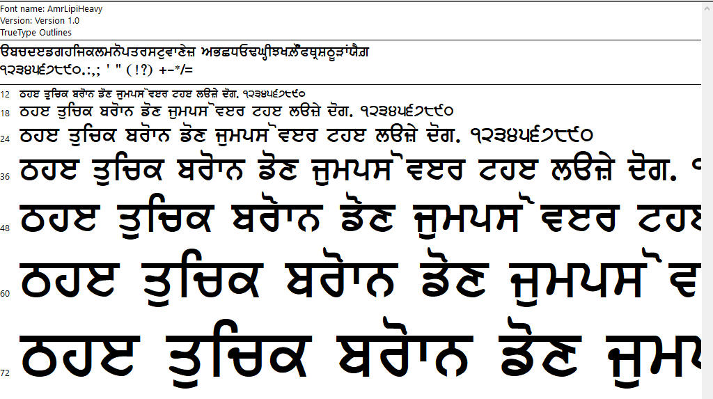 Amr Punjabi Font Free Download