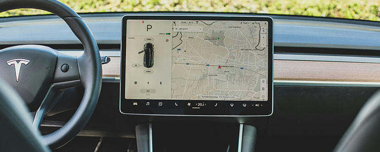 Full Screen Instrument Tesla Electric Cars