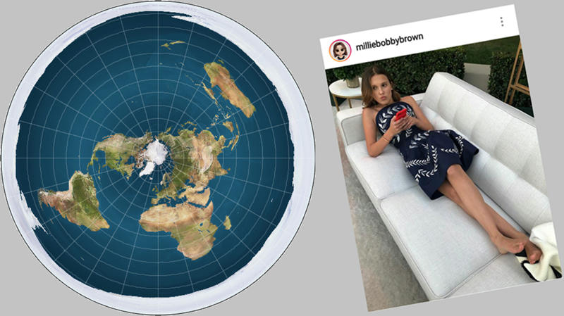 La defensa de Millie Bobby Brown de la Tierra Plana que le causó burlas