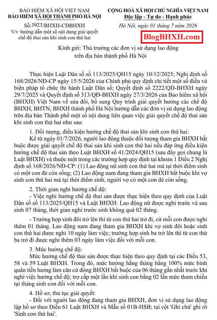 2923-2026-BHXHHN CV hướng dẫn giải quyết CĐTS khi sinh con thứ 2 p1.jpg