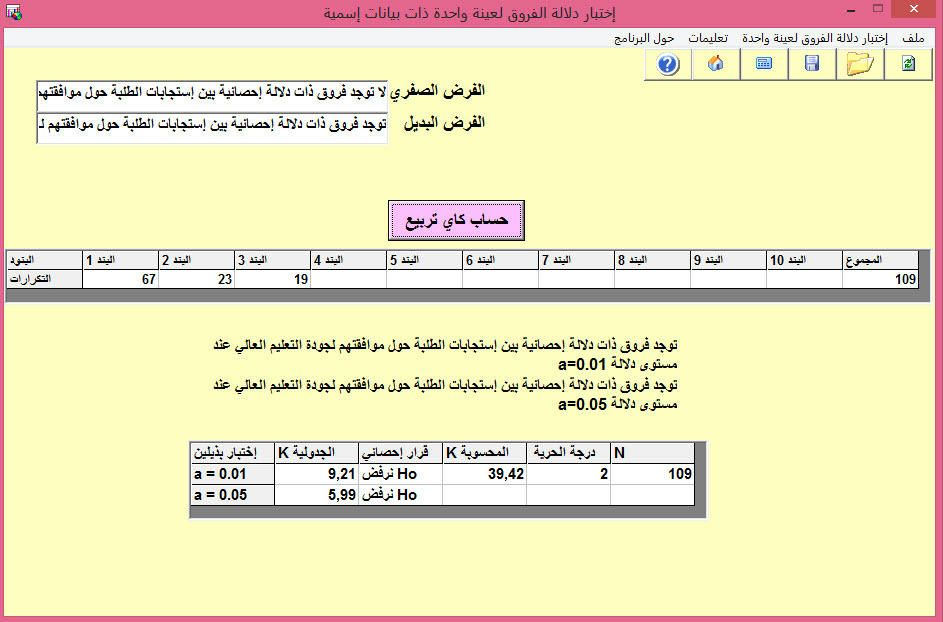 إختبار كاي تربيع لعينة واحدة ذو بيانات إسمية 851i43v3t4y6x7m6g