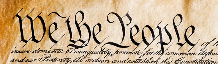 Image of the words we the people from the Constitution