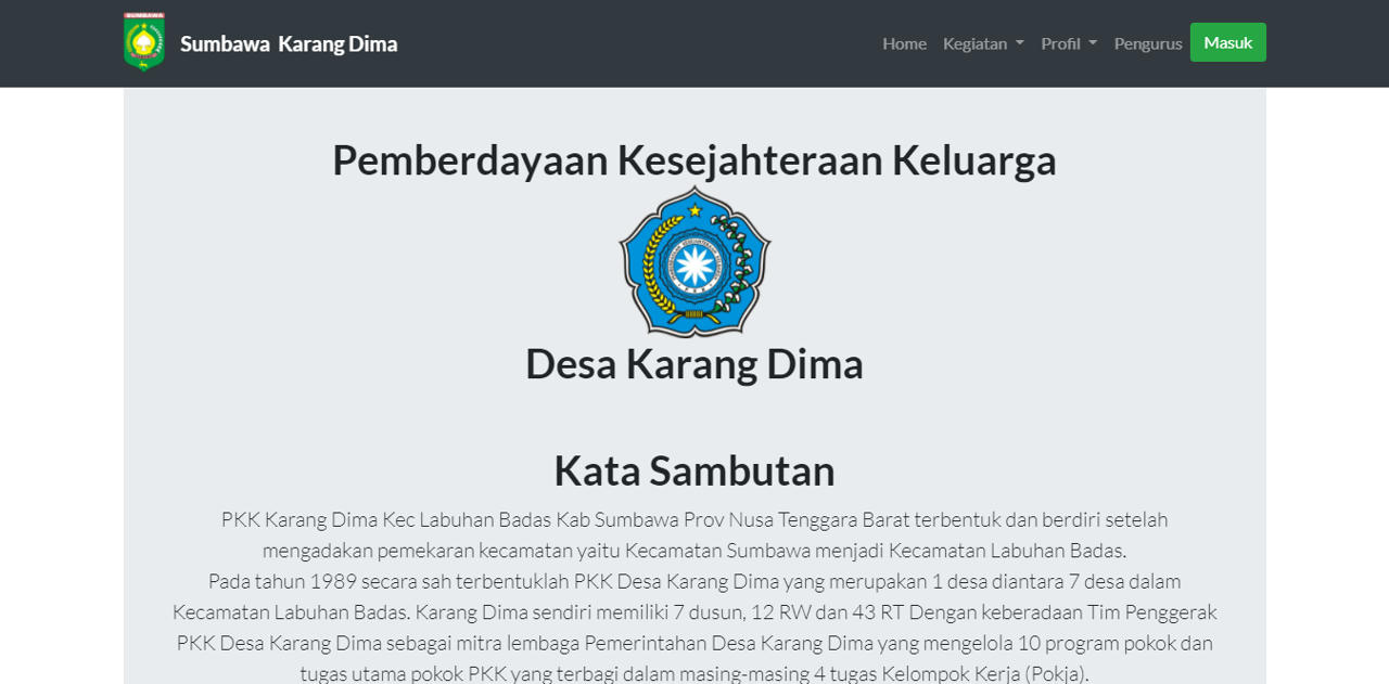 Source Code Sistem Informasi Pemberdayaan Kesejahteraan Keluarga - Codeigniter