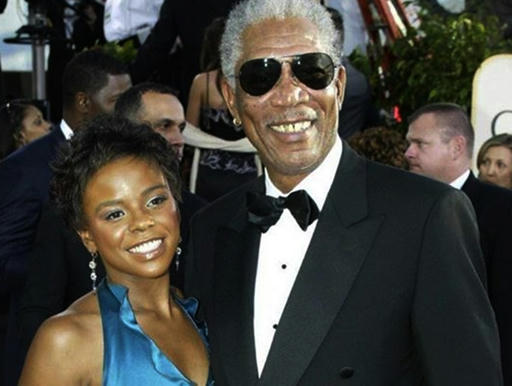 El actor-Morgan-Freeman-y-su-nietastra-Edena-Hines,-en-épocas-más-felices