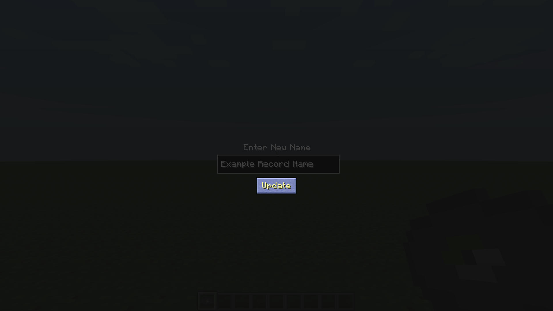 Image of GUI for Custom Record item
