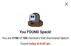 I found Speck!