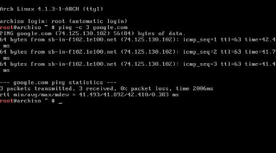 Ping Receive Package