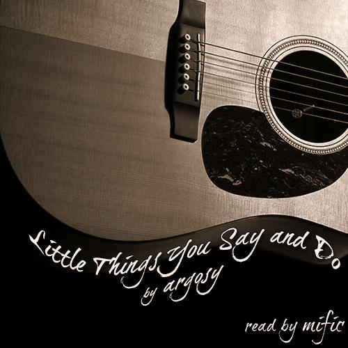 Sepia cover with guitar, curved text.