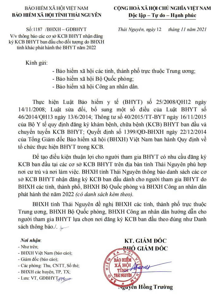 Thai Nguyen 1187 CV_Thong bao KCB ban dau ngoai tinh nam 2022.JPG