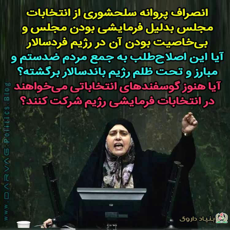 انصراف پروانه سلحشوری از انتخابات مجلس