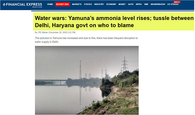 Delhi Vs Haryana On Yamuna’s Ammonia Levels – Free PDF