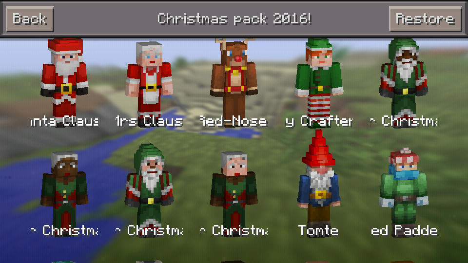Christmas Skin Pack Addon For 0.13.1! - MCPE: Mods / Tools - Minecraft: Pocket  Edition - Minecraft Forum - Minecraft Forum