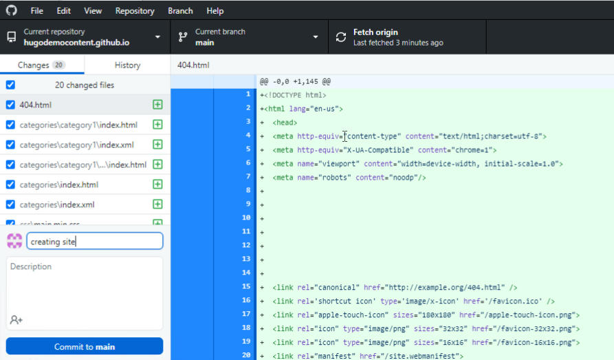 Install Hugo, Create site and Host on github pages. Finally, Automate with github actions Part