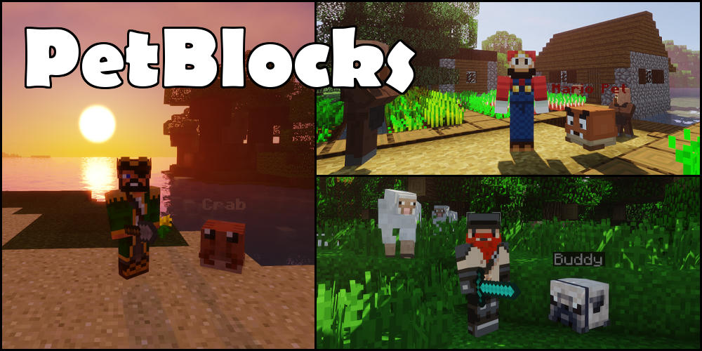PetBlocks [Singleplayer/Multiplayer|Customizeable GUI|1.8-1.18] Minecraft Mod