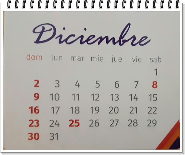  Calendario diciembre 
