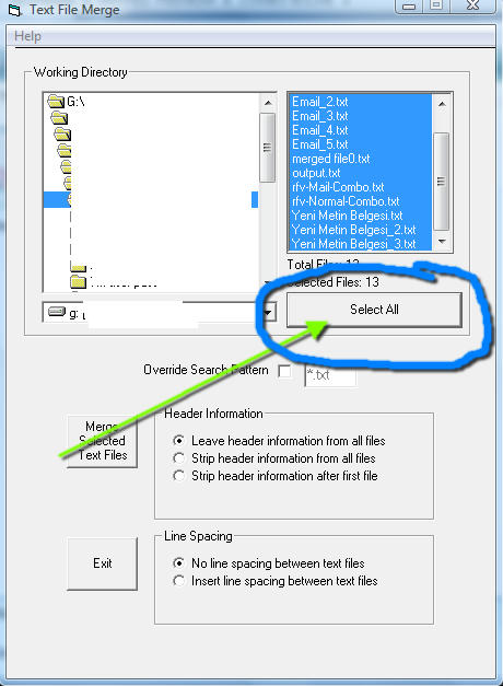 (Text_Merge) Combo birleştirme programı