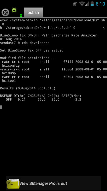 Blue Sleep Fix ON/OFF Script with Discharge … Motorola 
