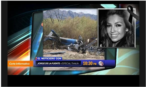  Esta imagen le fue enviada a la conductora argentina Connie Ansaldi para hacerla creer sobre la falsa muerte de Thalía 