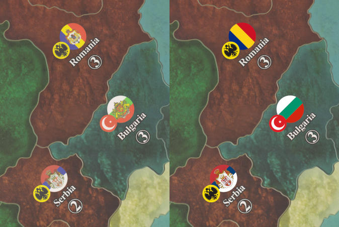 Roundels Romania and Bulgaria