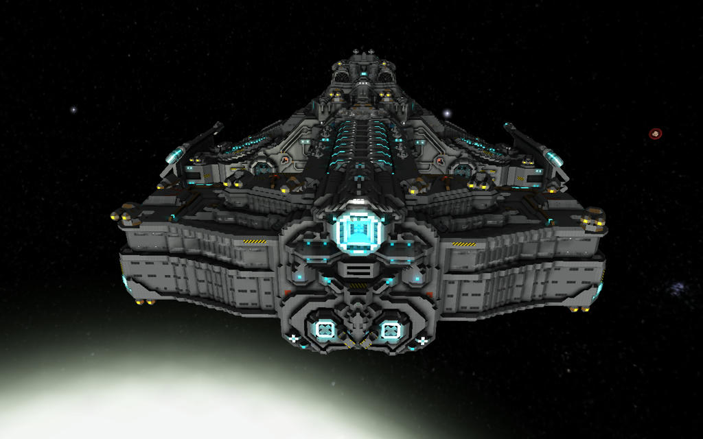 Starcraft Hyperion And Terran Structures StarMade Dock.