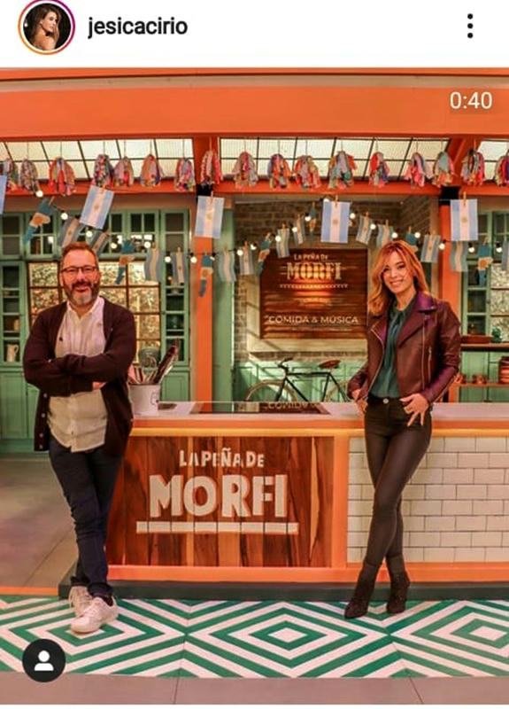 Gerardo Rozín y Jésica Cirio en la Peña de Morfi