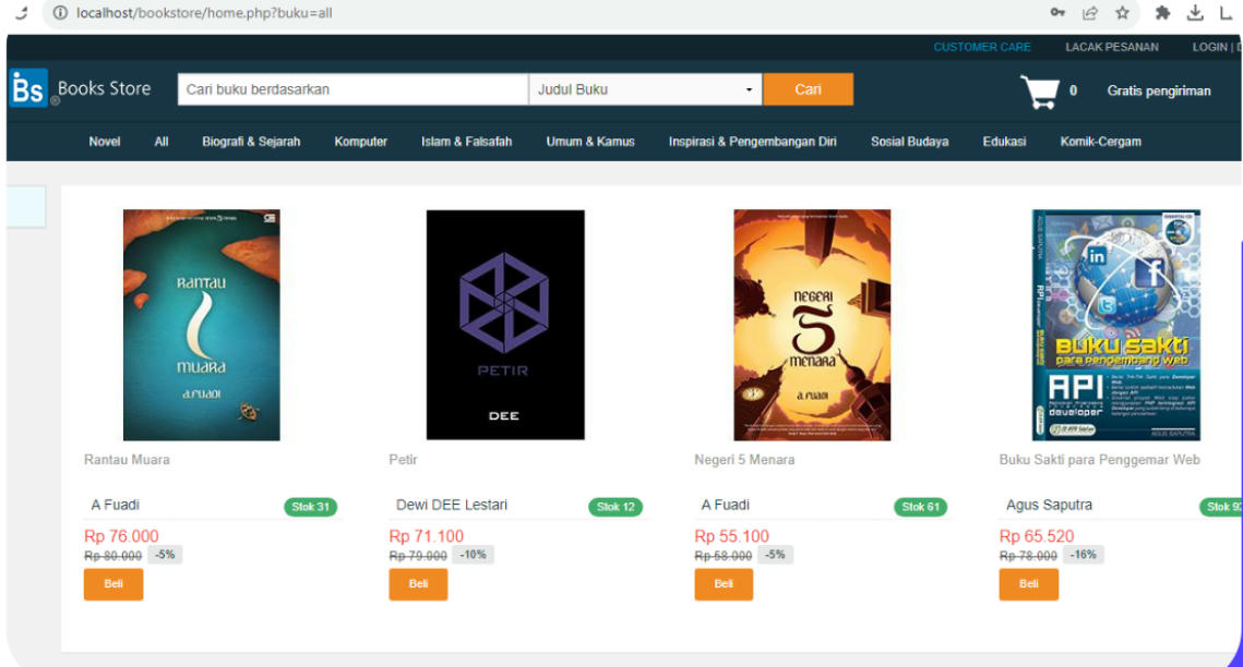 Source Code Website Toko Buku Dengan PHP