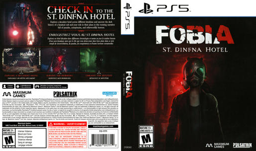 Jeu PS5 Fobia - St. Dinfna Hôtel - Très Bon état - Action Horreur