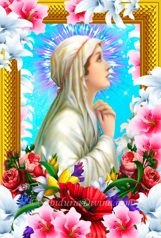 María Inmaculada, Purísima y Santísima. Virgen blanca, Pura y Santa