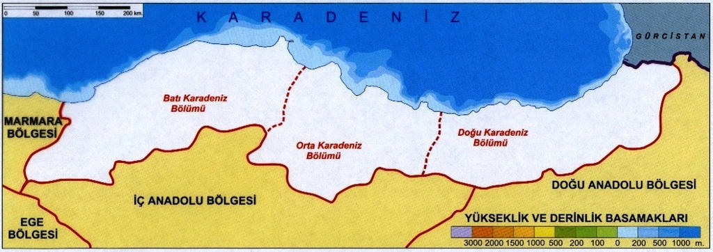 karadenizin bolumleri