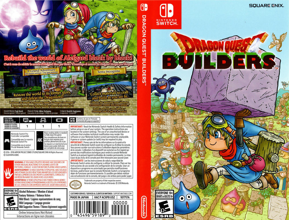 Dragon Quest Builders (Alefgard) – PS Vita – Édition Asiatique – Bon état