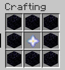 craft of a black hole (8 obsidian + 1 nether star)
