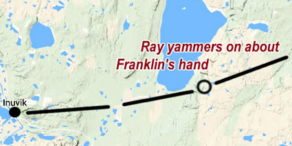 Map of this bit of trip, with chapter title marked.