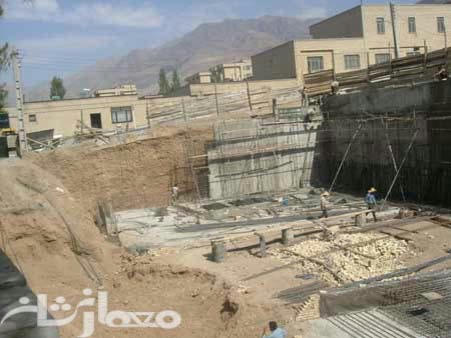 گودبرداری،بتن ریزی شمعها و فونداسیونها