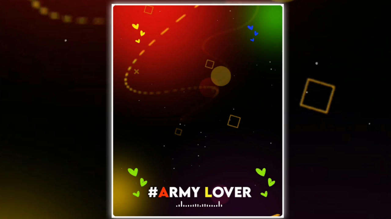 Army Lover A1 Full Screen Green Screen Avee Player Template