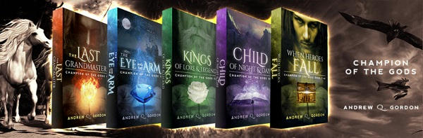 Andrew Q. Gordon - Champion of the Gods series Banner