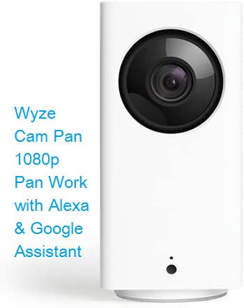 Wyze Cam Pan 1080p Pan Work with Alexa with Night Vision