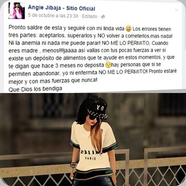 En-Facebook,-Angie-expresó-su-voluntad-de-vivir-y-reconoció-su-error