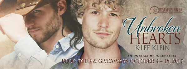 K-lee Klein - Unbroken Hearts blog tour banner